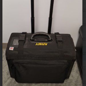 ARMY Luggage With Wheels And Retractable Handle Travel Bag 19"x15"x9, Black
